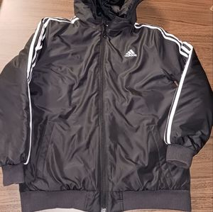 Adidas Boys Puffy Bomber Jacket Size Large
